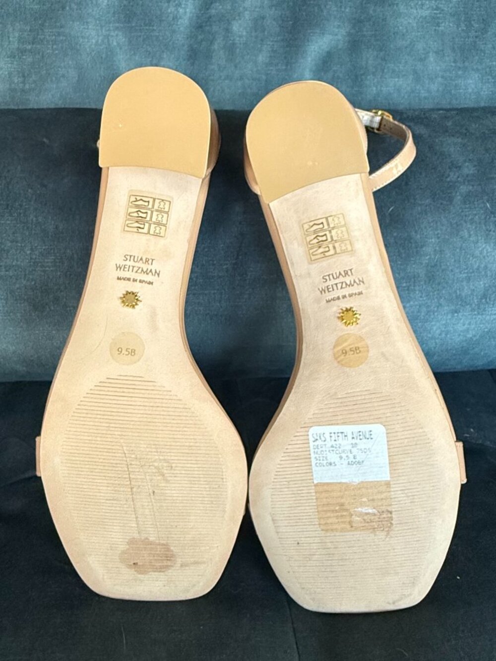 Stuart Weitzman Nudistcurve  Block Heeled Sandal Nude - Picture 5 of 8